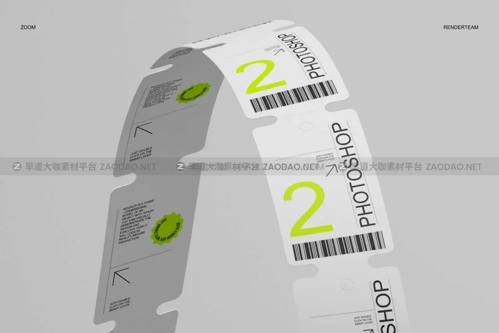 时尚价格标签吊牌优惠券设计ps智能贴图展示样机模板 Price Tag Mockup Set插图1