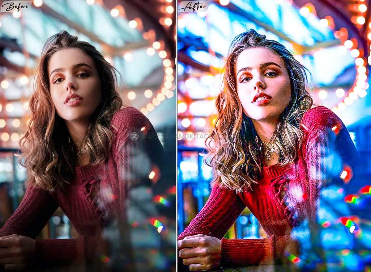 炫酷霓虹灯光人物城市摄影照片修图调色PS动作设计素材 Neon Portrait Photoshop Action插图2 炫酷霓虹灯光人物城市摄影照片修图调色PS动作设计素材 Neon Portrait Photoshop Action插图2