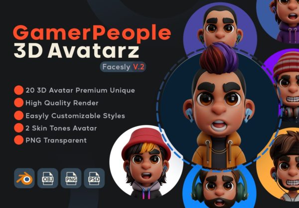 PEEPS 3D Avatar-Maker Library — UI8上的插图