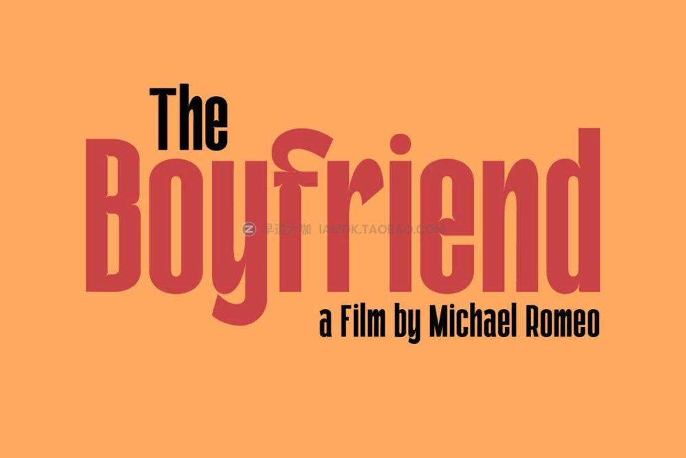 时尚趣味浓缩电影海报标题品牌logo设计无衬线英文字体设计素材包插图