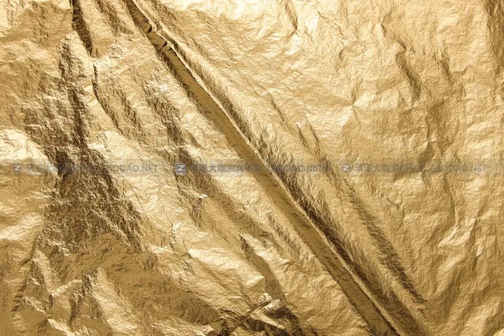 20张折痕褶皱金色闪亮皱巴巴金箔纹理背景叠加图片设计素材 20 Crumpled Gold Texture插图15