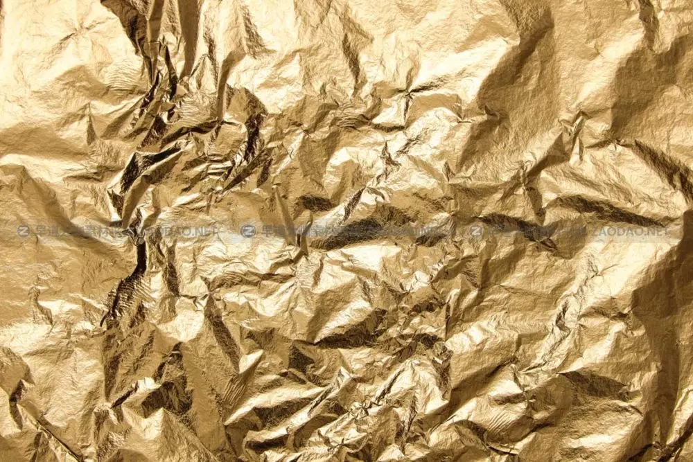 20张折痕褶皱金色闪亮皱巴巴金箔纹理背景叠加图片设计素材 20 Crumpled Gold Texture插图18