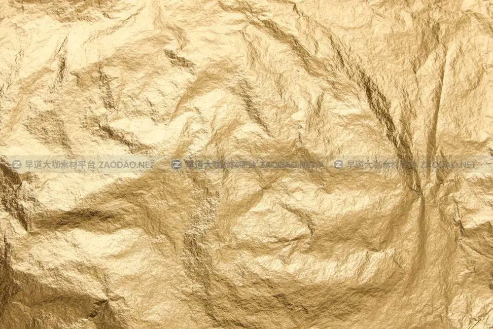 20张折痕褶皱金色闪亮皱巴巴金箔纹理背景叠加图片设计素材 20 Crumpled Gold Texture插图5