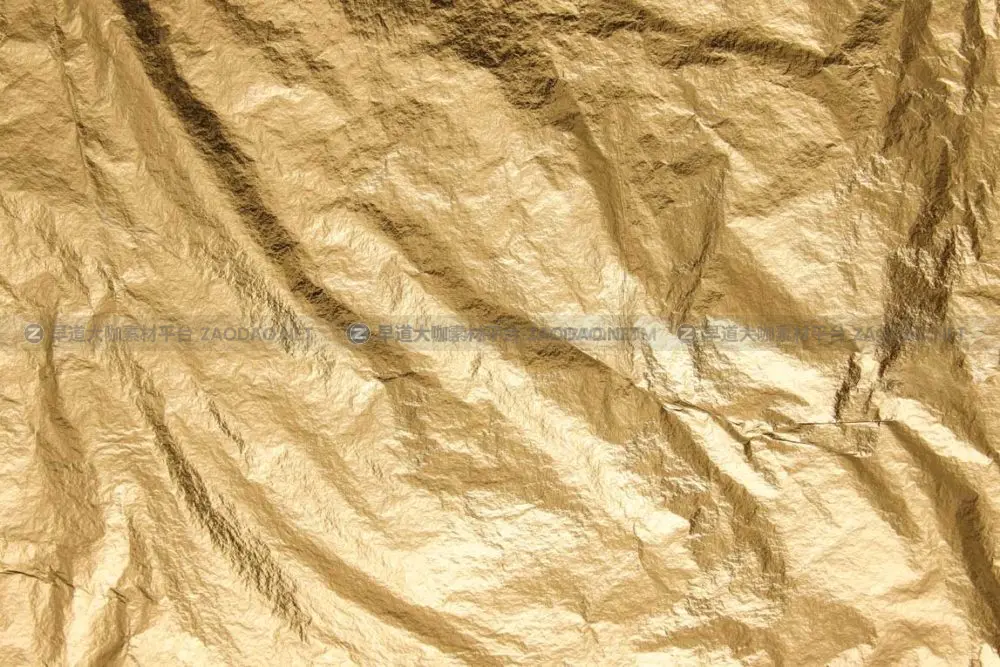 20张折痕褶皱金色闪亮皱巴巴金箔纹理背景叠加图片设计素材 20 Crumpled Gold Texture插图8