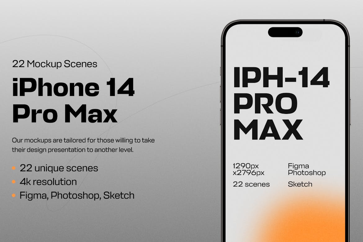 22款逼真苹果iPhone 14 Pro Max手机屏幕演示样机模板 iPhone 14 Pro Max Mockups插图
