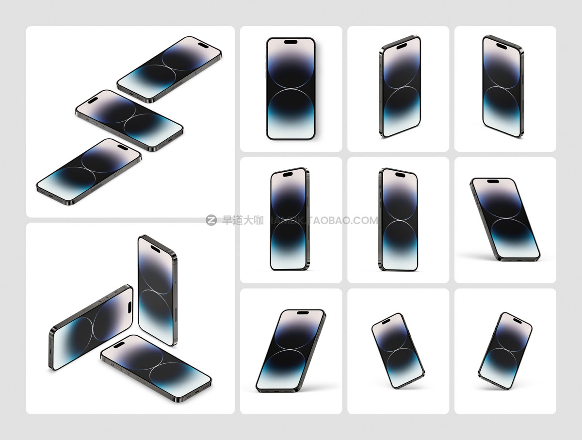 22款逼真苹果iPhone 14 Pro Max手机屏幕演示样机模板 iPhone 14 Pro Max Mockups插图7
