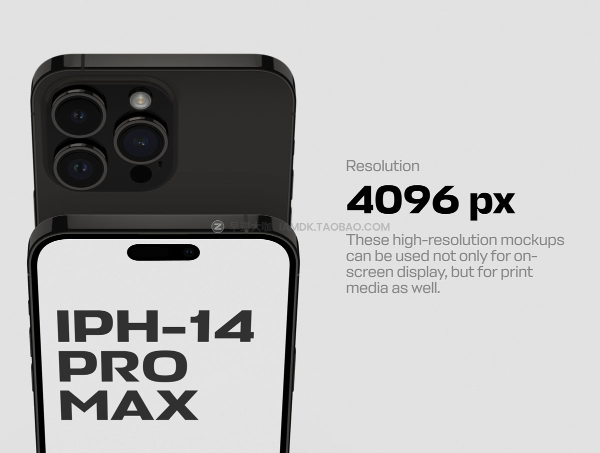 22款逼真苹果iPhone 14 Pro Max手机屏幕演示样机模板 iPhone 14 Pro Max Mockups插图5