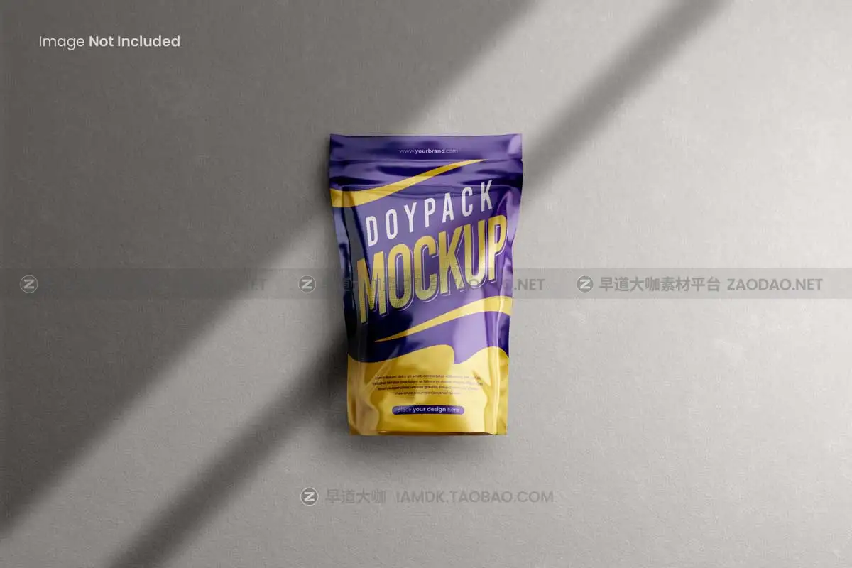 20款逼真食品零食塑料包装袋印花图案设计展示贴图PSD样机模板 Doypack / Pouch Packaging Mockup插图16