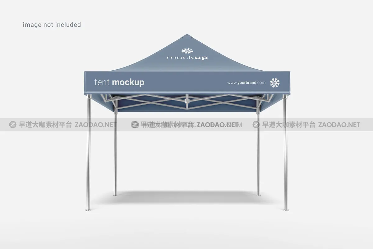 8款逼真展会帐篷图案设计展示贴图PSD样机模板 Display Tent Mockup插图2