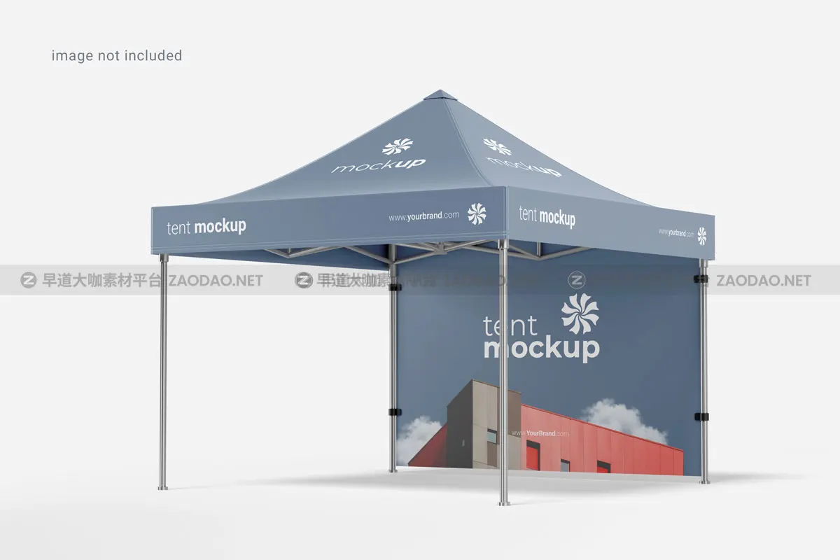 8款逼真展会帐篷图案设计展示贴图PSD样机模板 Display Tent Mockup插图3