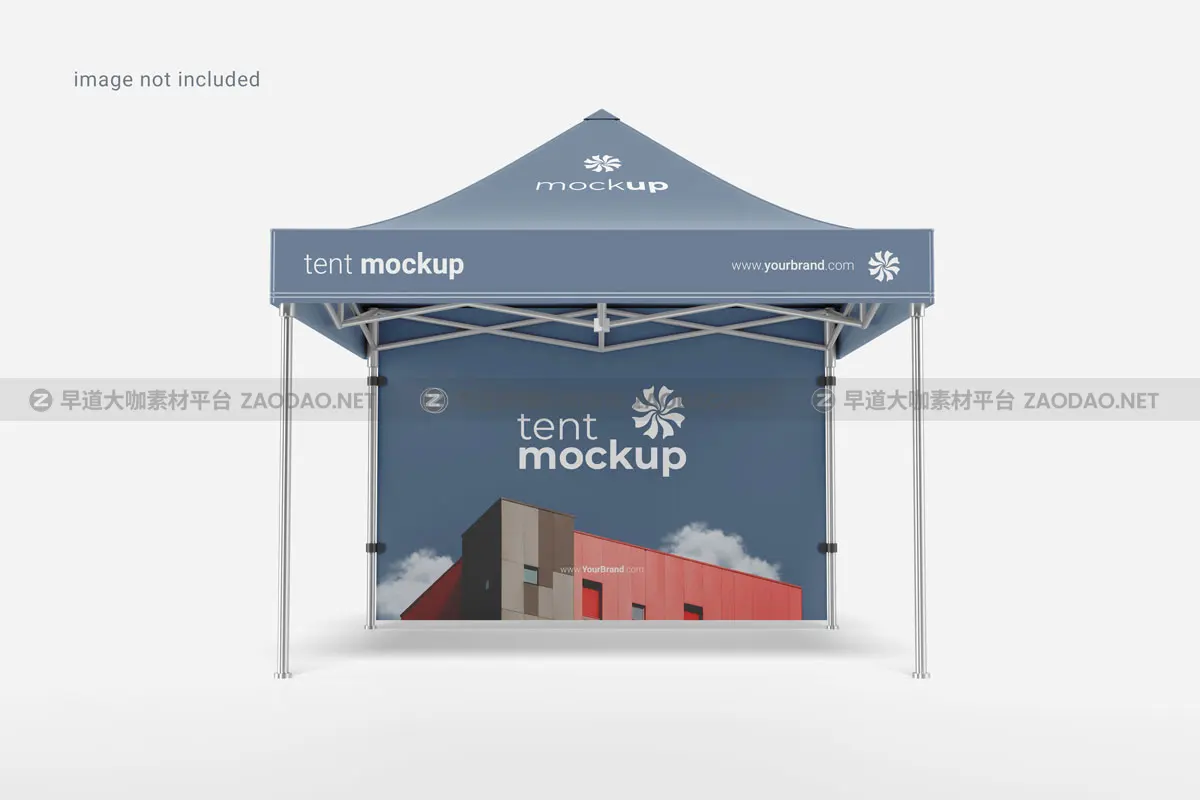 8款逼真展会帐篷图案设计展示贴图PSD样机模板 Display Tent Mockup插图4