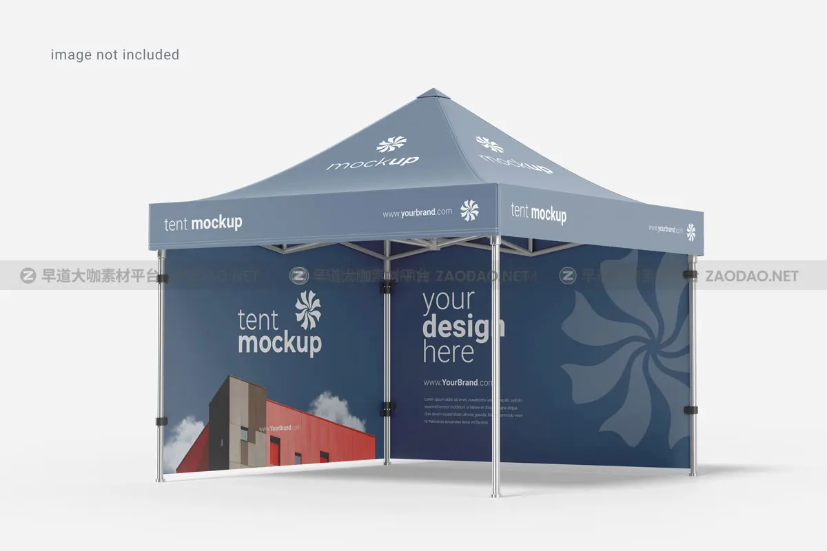 8款逼真展会帐篷图案设计展示贴图PSD样机模板 Display Tent Mockup插图5
