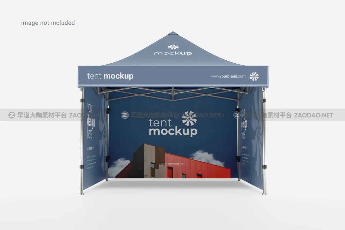 8款逼真展会帐篷图案设计展示贴图PSD样机模板 Display Tent Mockup插图8