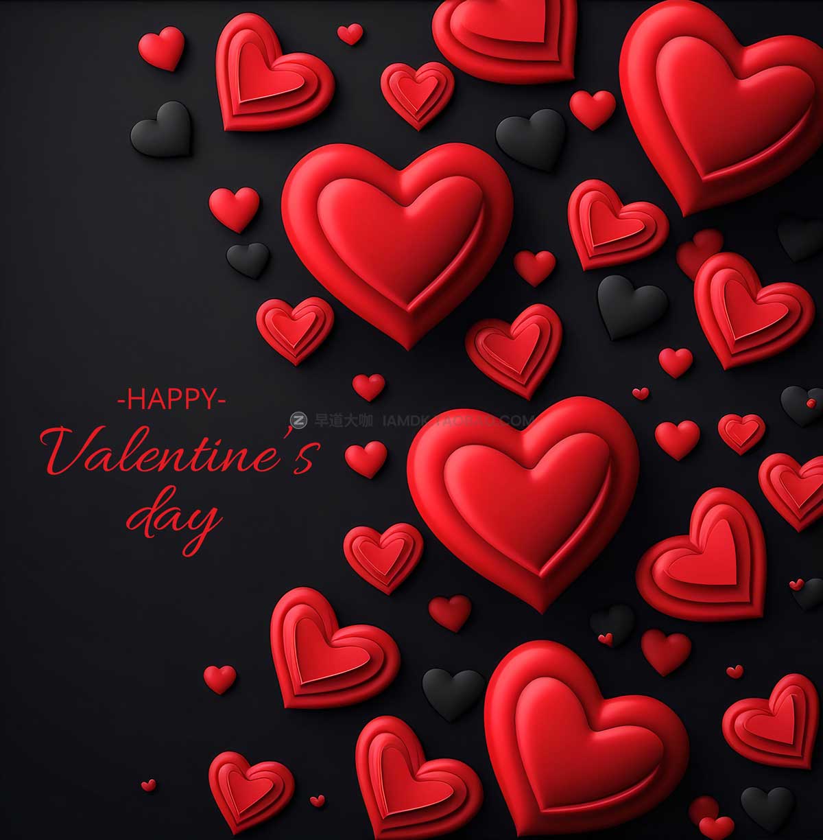 时尚情人节七夕节心形爱心海报设计背景PSD素材包 Valentines Day Party Heart Background插图4
