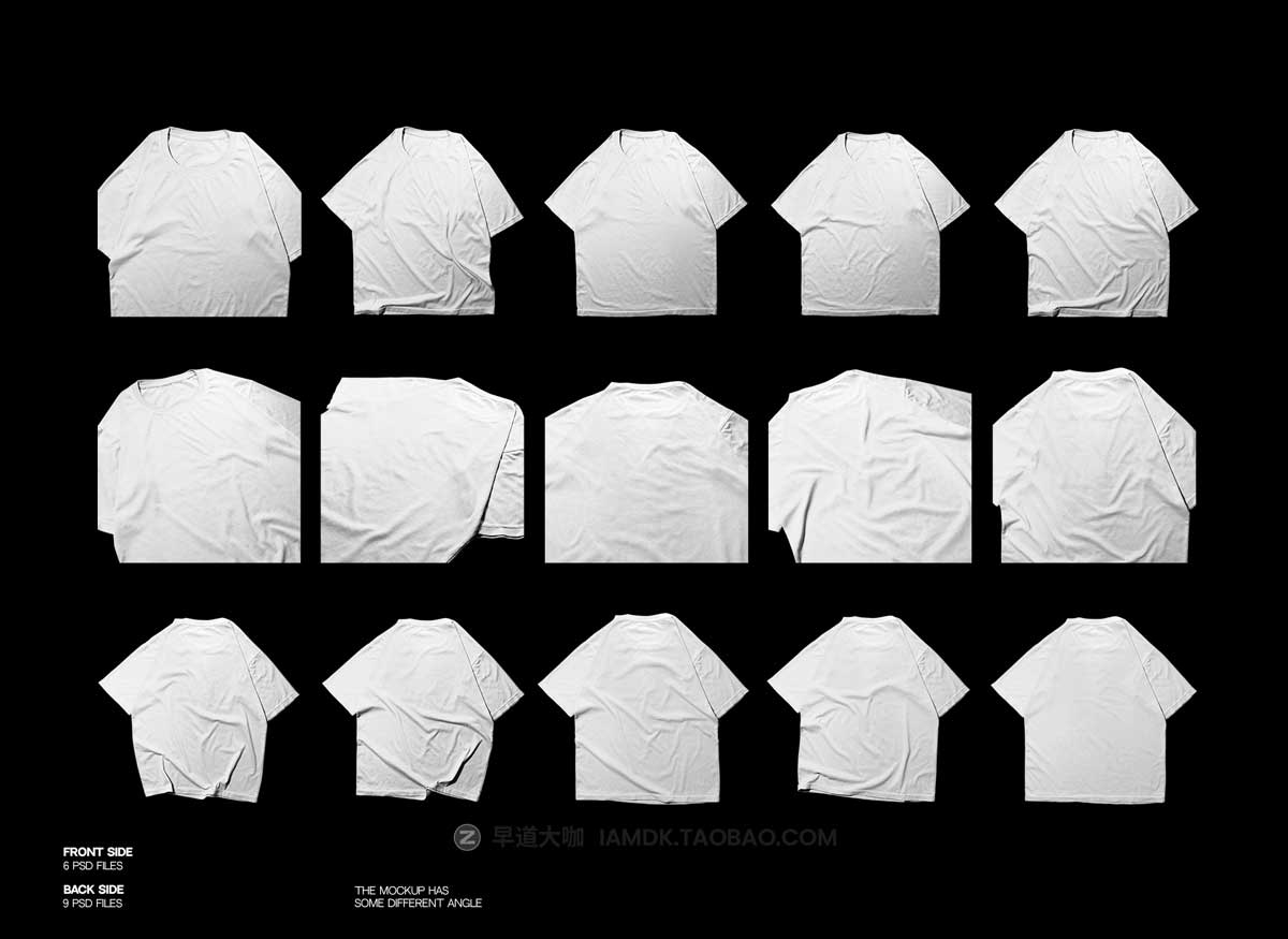 15款潮流街头摇滚半袖T恤印花图案设计展示贴图PSD样机模板 15 Oversize T-Shirt Mockups 2022插图10