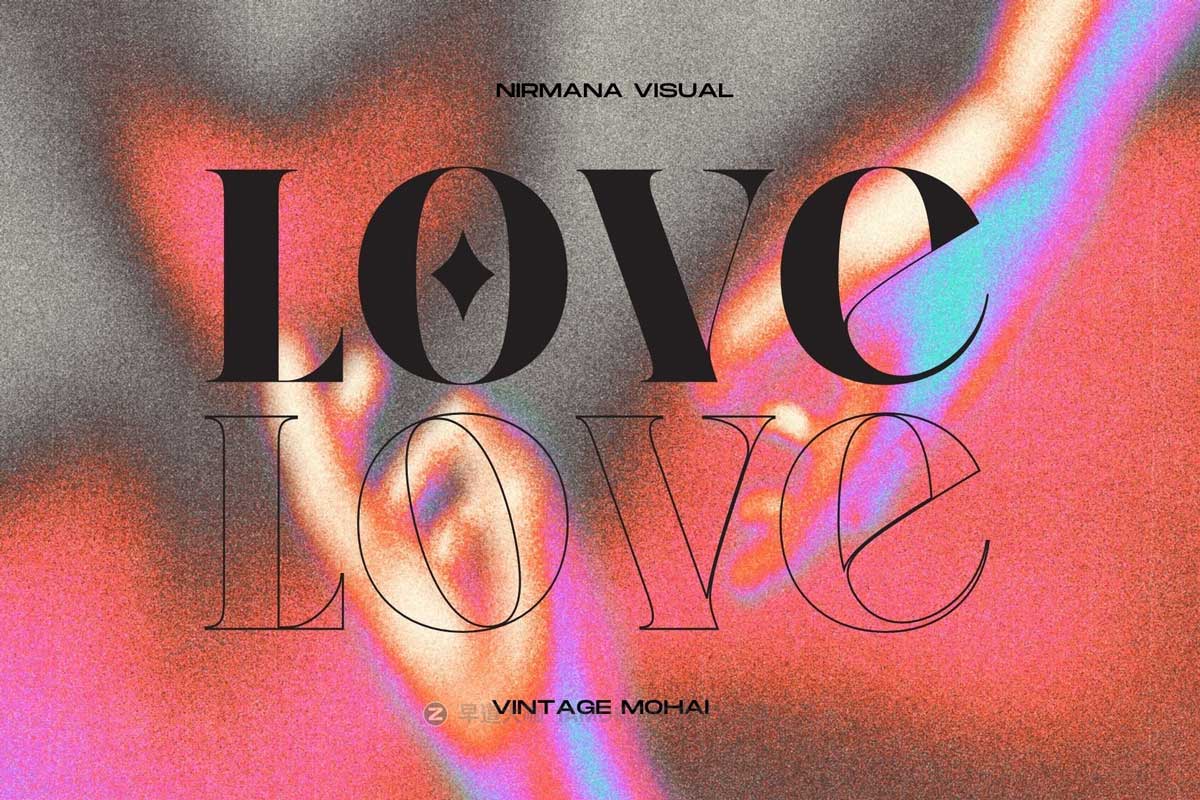 70年代复古迷幻品牌推广杂志海报标题设计粗体英文字体包 Vintage Mohai – Retro Font插图1