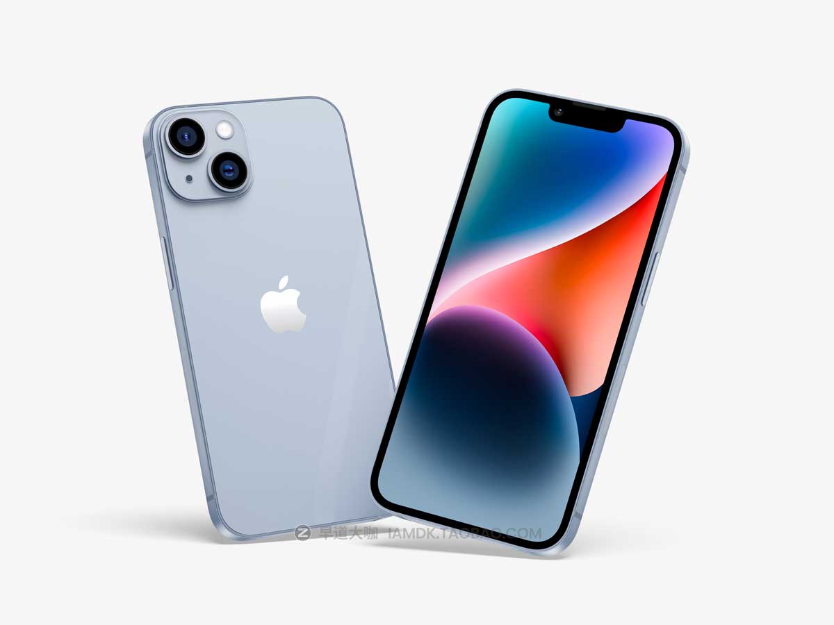 20款极简苹果iPhone 14手机App应用UI界面广告设计展示PS样机模板 iPhone 14 Mockups插图4