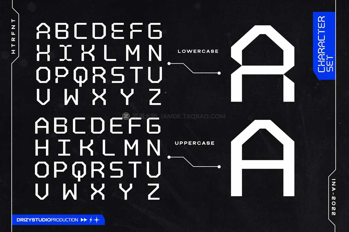未来科幻机能工业风几何斜角无衬线英文字体安装包 Hatrik – Modern Futuristic Font插图3
