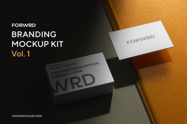 10款时尚A4信纸信封名片笔记本文具VI品牌设计展示Ps贴图样机 Forwrd Branding Mockups Vol. 1