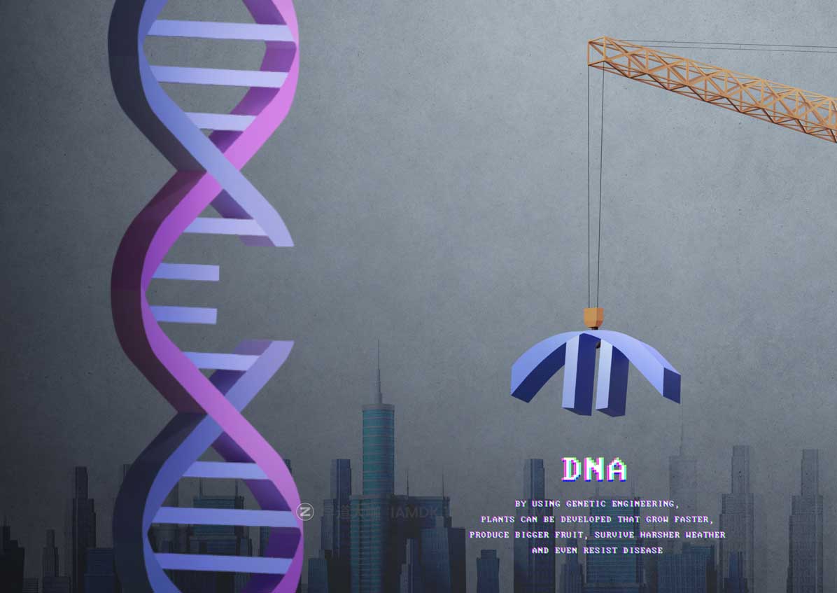 12款生物科技医学DNA基因科技展板海报设计PSD模板素材源文件 Biotech Poster Template插图1