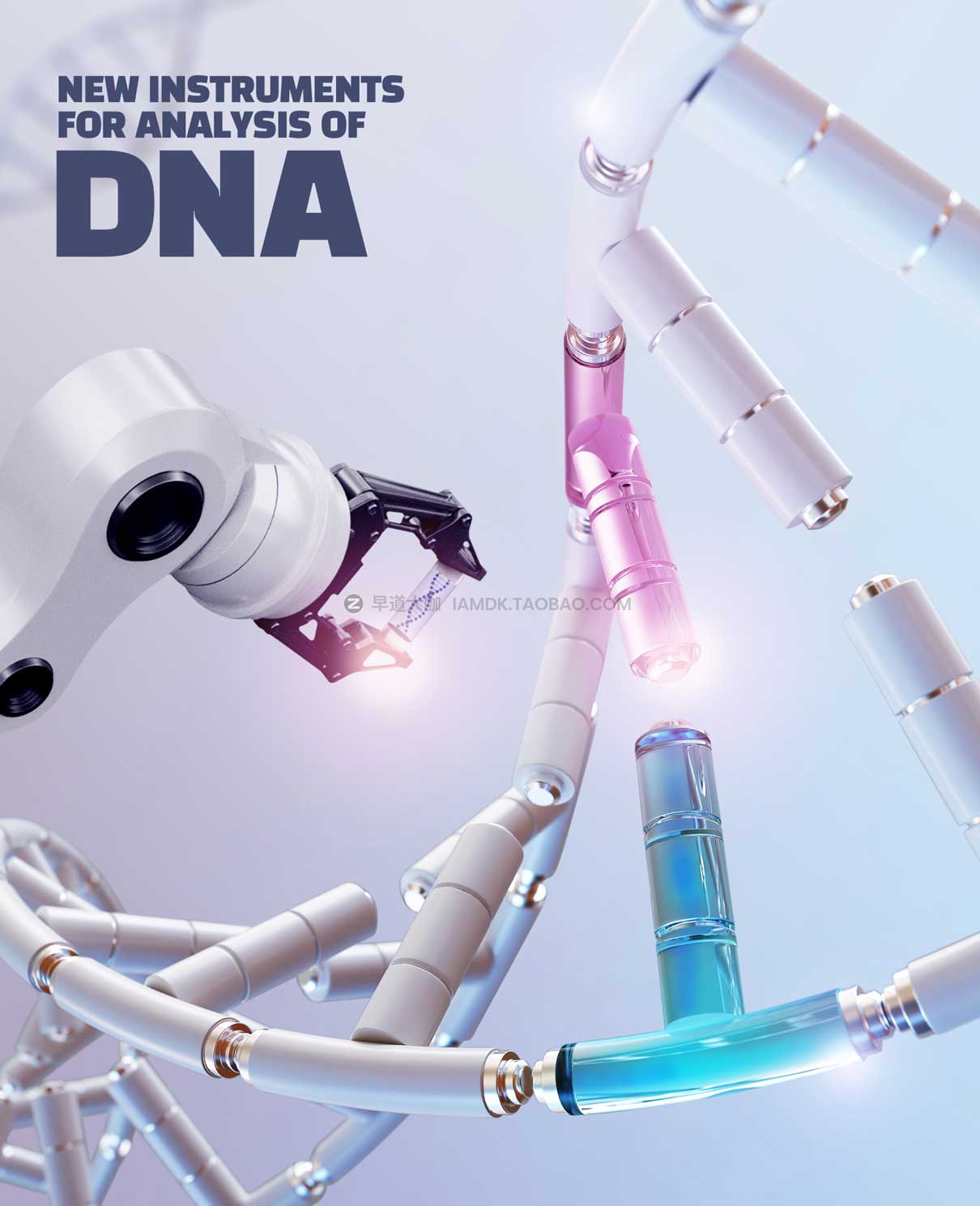 12款生物科技医学DNA基因科技展板海报设计PSD模板素材源文件 Biotech Poster Template插图6