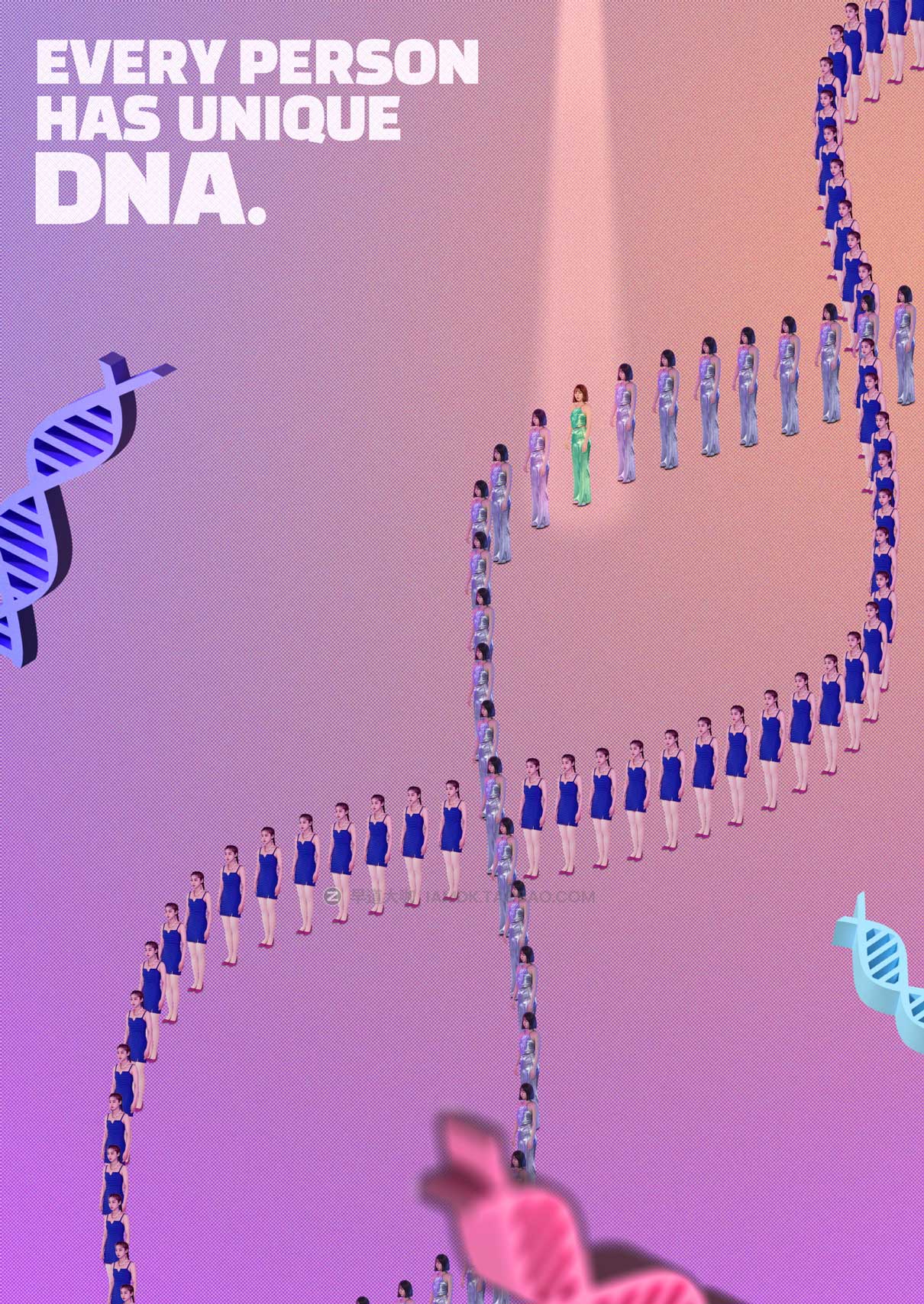 12款生物科技医学DNA基因科技展板海报设计PSD模板素材源文件 Biotech Poster Template插图8