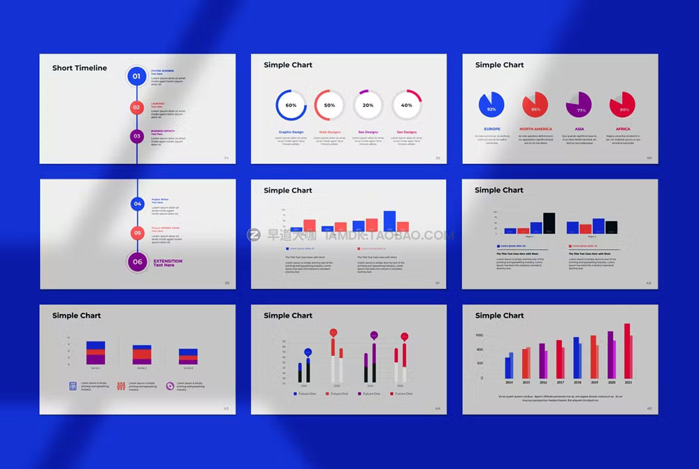 115张简约企业介绍项目提案市场分析数据图表演讲ppt模板 Pitch Deck Powerpoint Template插图11