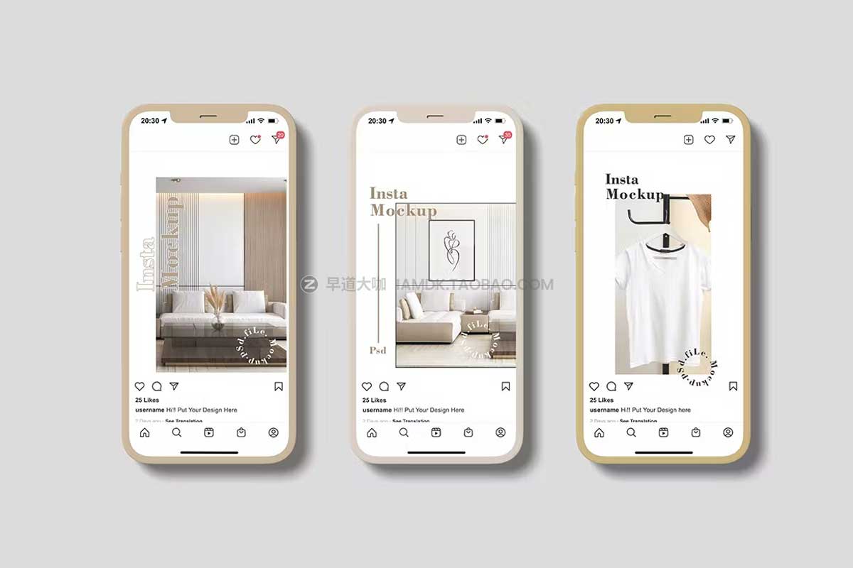 12款极简APP用户界面设计iPhone 14手机屏幕演示样机模板 Insta Stories and Posts Mockup插图10
