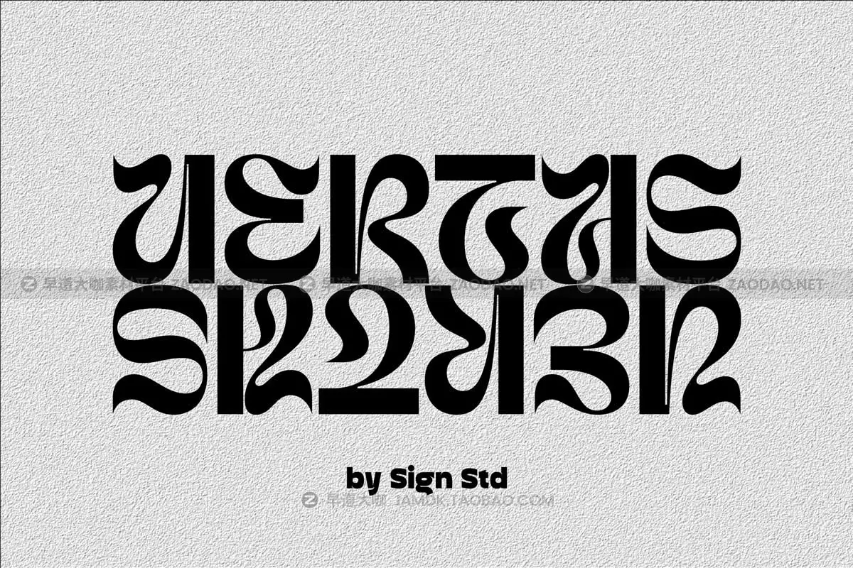 现代复古逆反差酸性品牌logo杂志海报标题设计英文字体下载 UERTAS Font插图10