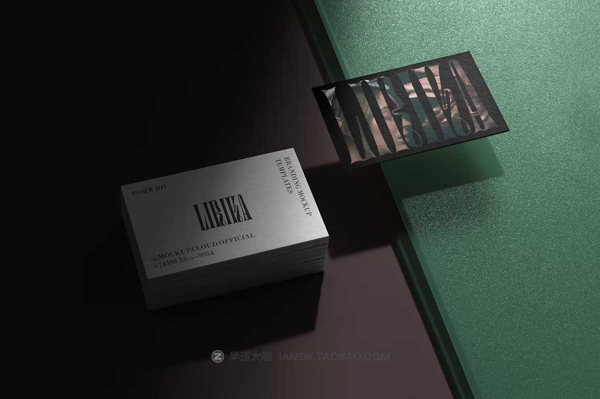10款时尚A4信纸信封名片笔记本文具VI品牌设计展示Ps贴图样机 Forwrd Branding Mockups Vol. 1插图10