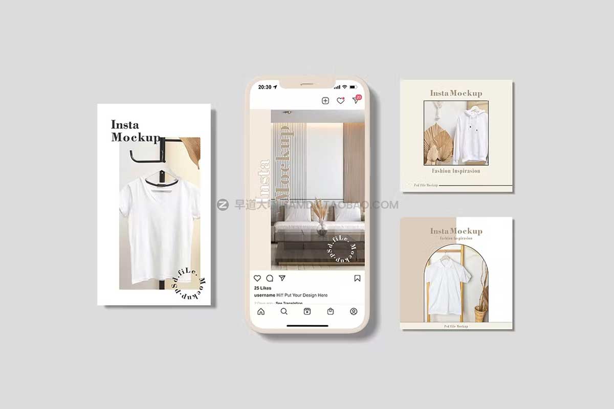 12款极简APP用户界面设计iPhone 14手机屏幕演示样机模板 Insta Stories and Posts Mockup插图12