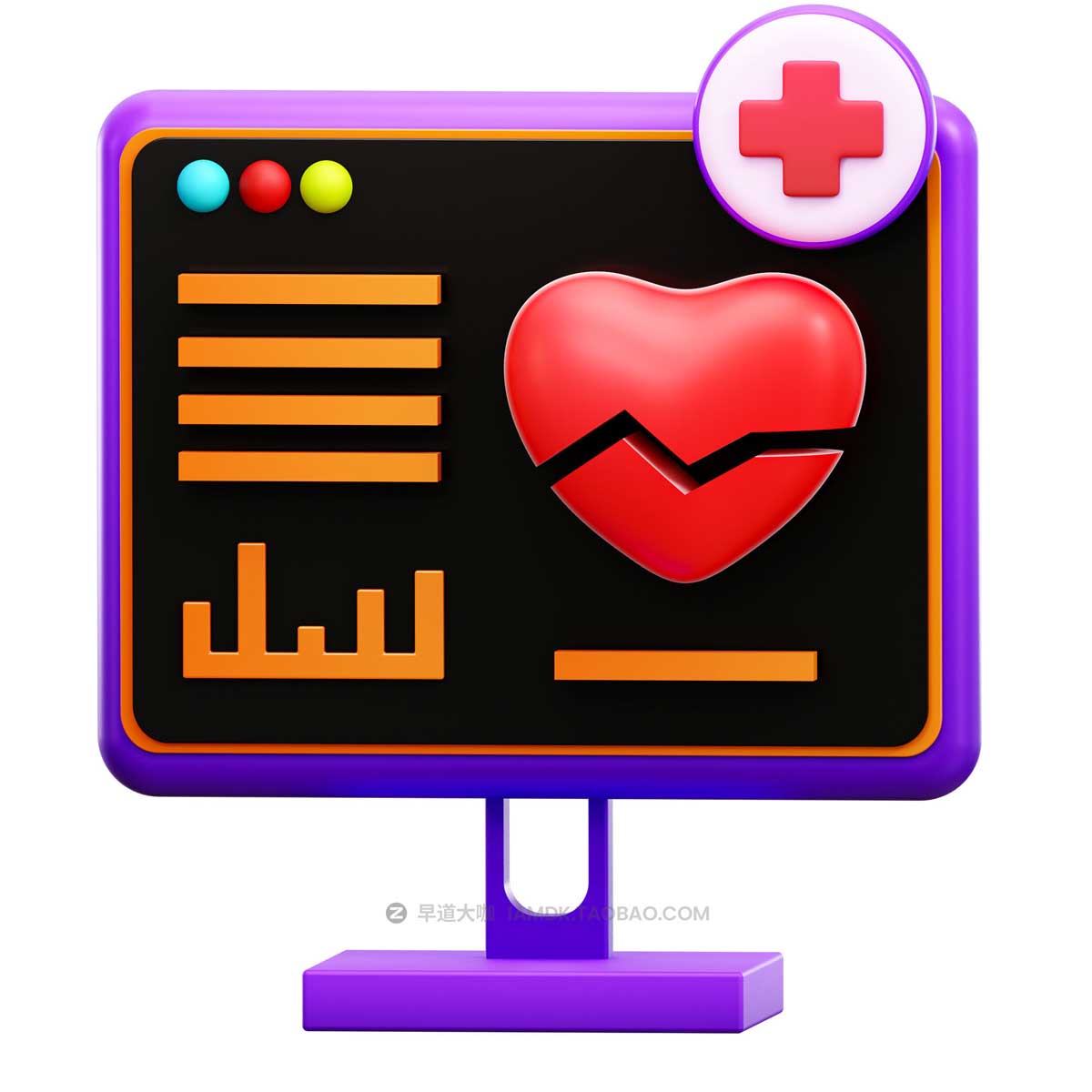 30款卡通医疗医院检查体验检测3D插画图标Icons设计素材 Medical Checkup 3D Illustration Pack插图25