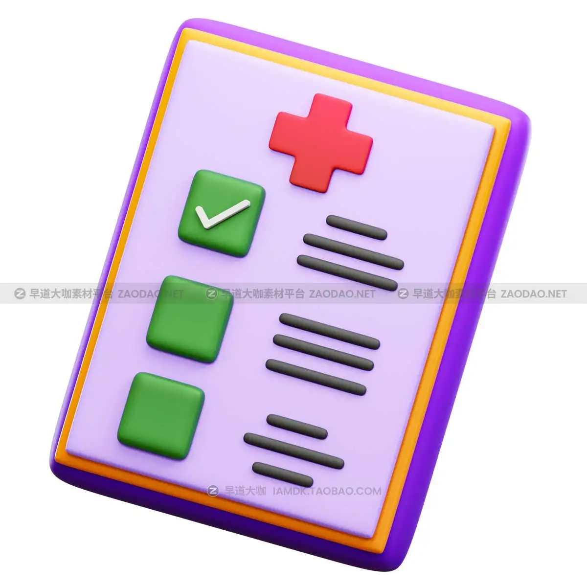 30款卡通医疗医院检查体验检测3D插画图标Icons设计素材 Medical Checkup 3D Illustration Pack插图26