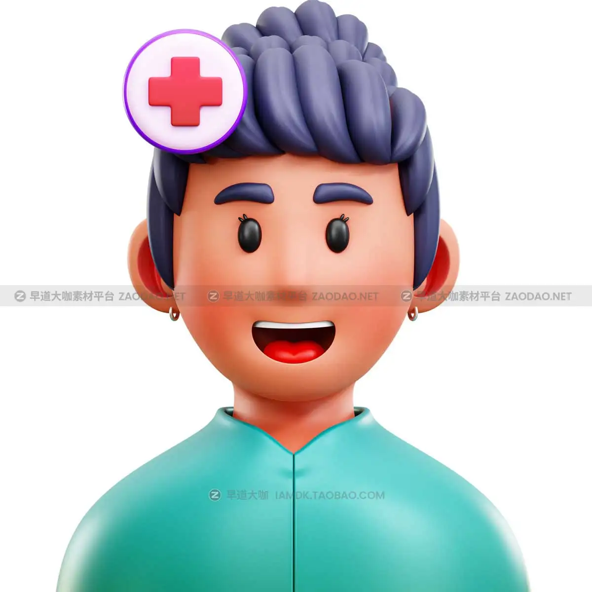 30款卡通医疗医院检查体验检测3D插画图标Icons设计素材 Medical Checkup 3D Illustration Pack插图33