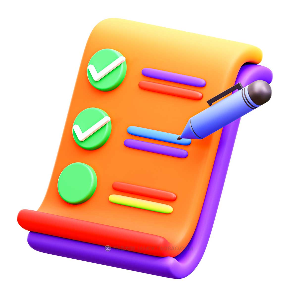 20款3D卡通商业管理日程行程规划插图图标Icons设计素材包 Planning Organization 3D Illustration Pack插图16