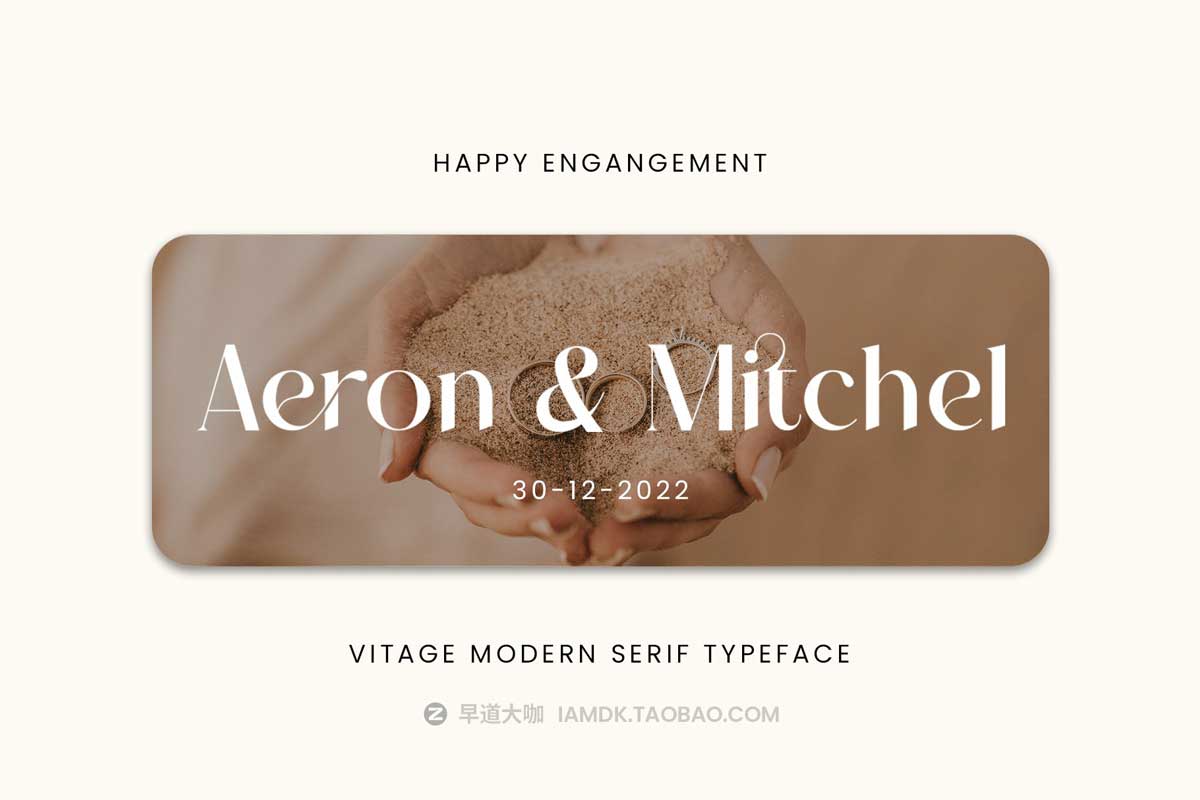 优雅经典杂志排版海报标题设计徽标logo衬线英文字体素材 Vitage Modern Serif Font插图7
