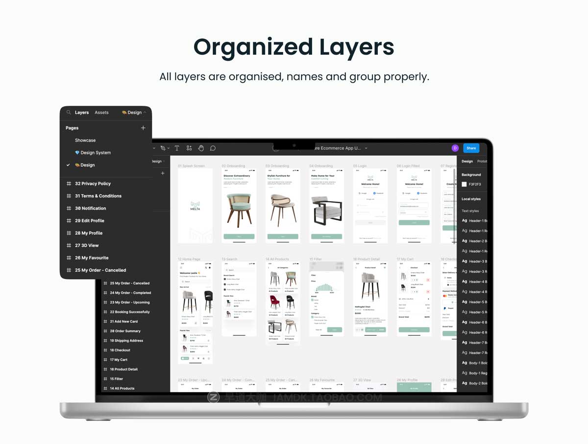 60+高级沙发家具电子商城在线购买APP软件界面设计UI套件 Melta – Ecommerce Furniture App UI Kit插图2 60+高级沙发家具电子商城在线购买APP软件界面设计UI套件 Melta – Ecommerce Furniture App UI Kit插图2