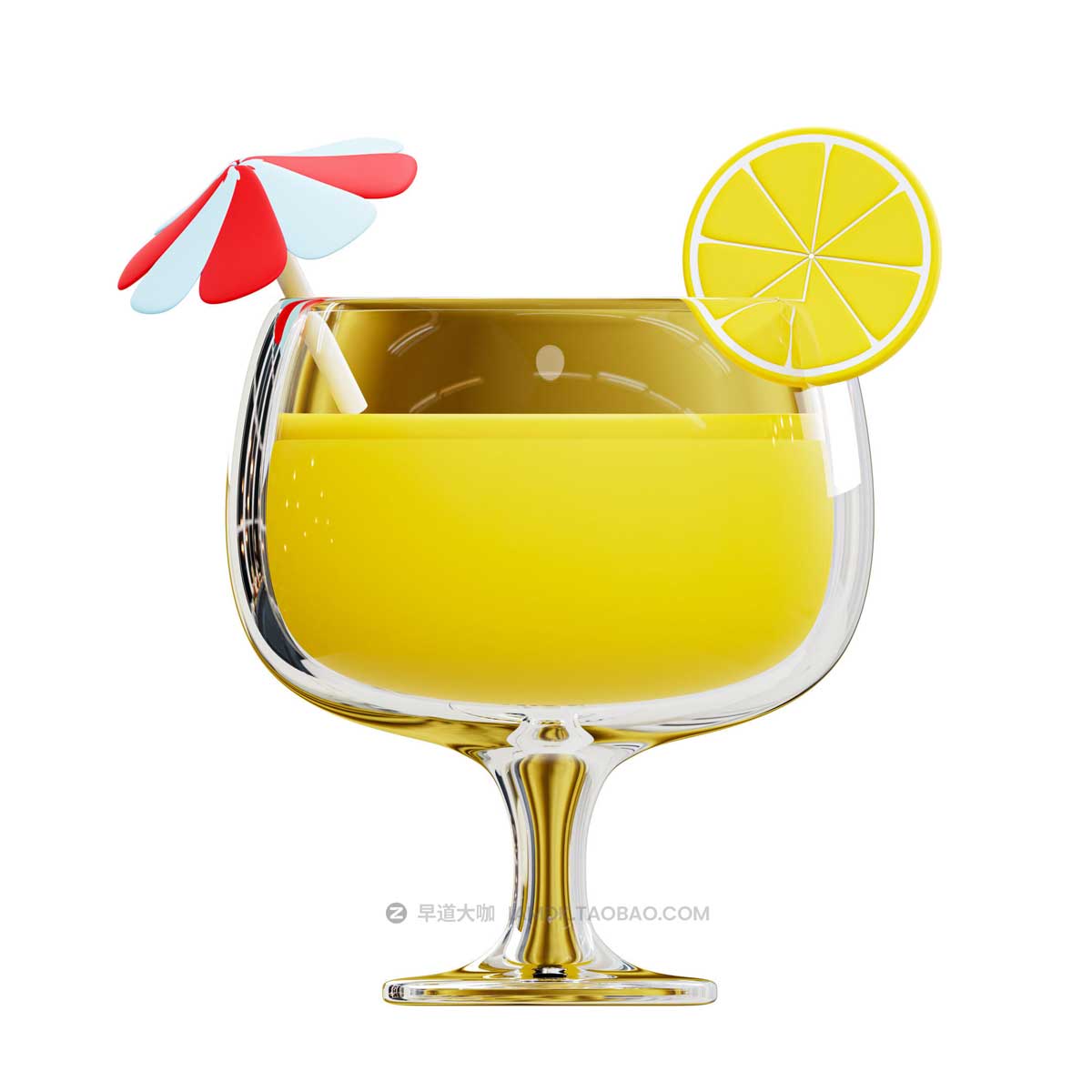 20款卡通有趣夏季度假元素3D手绘插图图标Icons设计素材包 Summer 3D Illustration Pack插图10