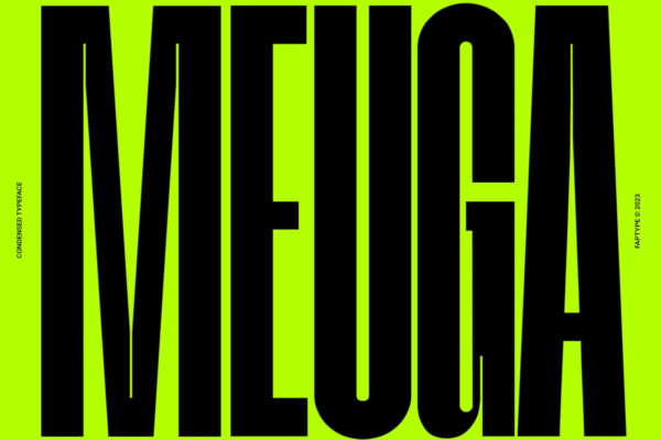 现代优雅浓缩几何感海报杂志标题logo设计无衬线英文字体安装包 Meuga | Condensed Sans Serif Font
