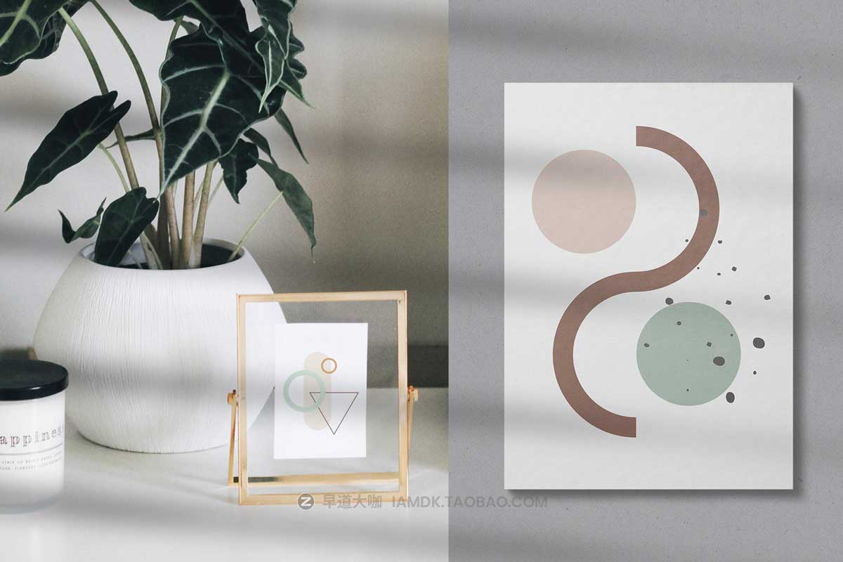 100款复古优雅抽象主义几何矢量图形AI设计素材包 100 Shapes Abstract Geometry Art插图3