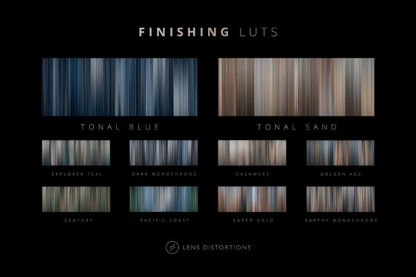 LUTs预设 30个独特大气电影大片短片视频后期调色预设素材包 Lens Distortions – Finishing LUTs Bundle