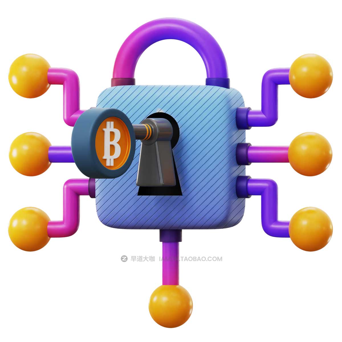 20款时尚加密货币比特币金融银行理财3D插画图标Icons设计素材 Crypto 3D Icon插图8
