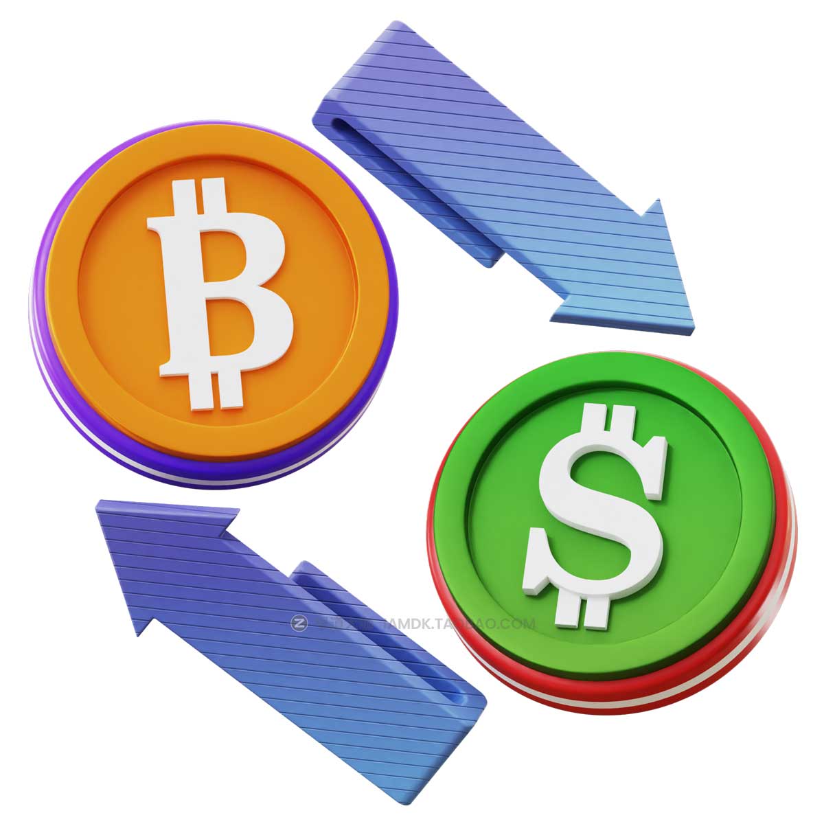 20款时尚加密货币比特币金融银行理财3D插画图标Icons设计素材 Crypto 3D Icon插图9
