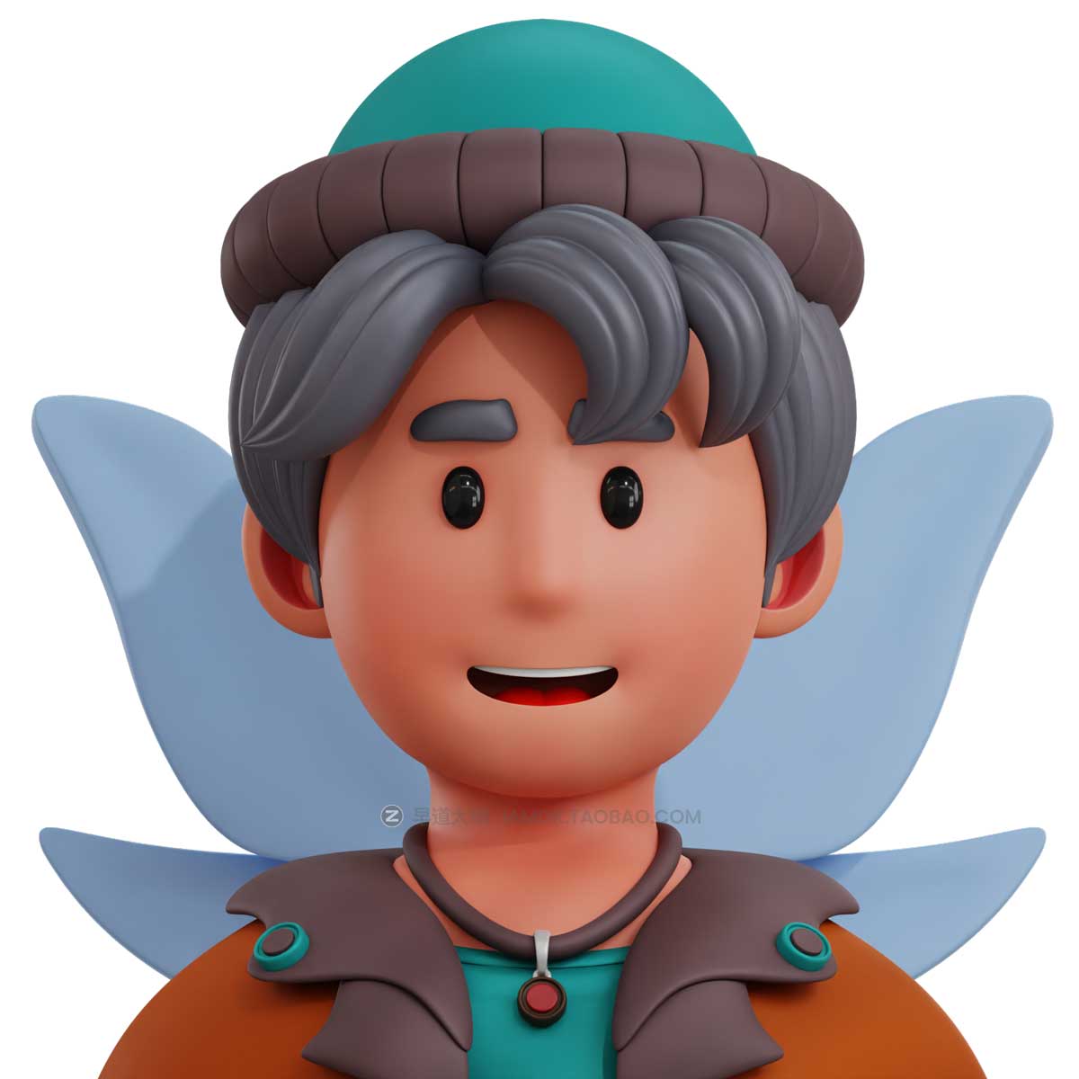 40款卡通有趣游戏超级英雄人物头像肖像3D图标Icons设计素材 Superhero Avatar 3D Icon插图17