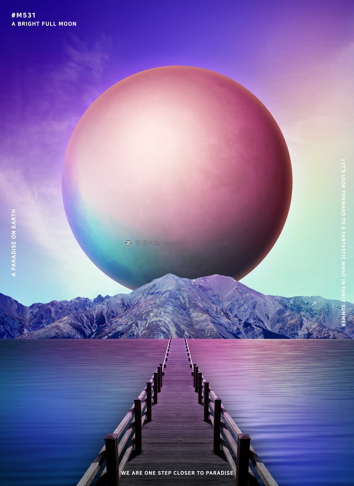 21款创意公司企业室内圆形星球天体挂画海报主视觉KV设计PSD模板源文件 Creative Planet Poster Template插图11