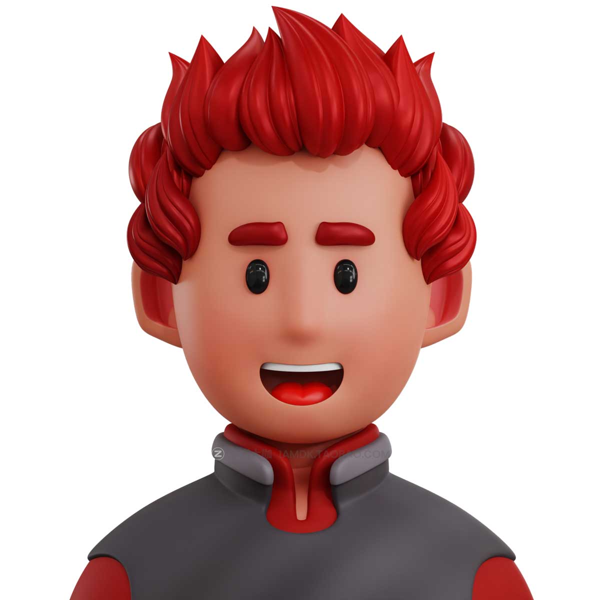 40款卡通有趣游戏超级英雄人物头像肖像3D图标Icons设计素材 Superhero Avatar 3D Icon插图20