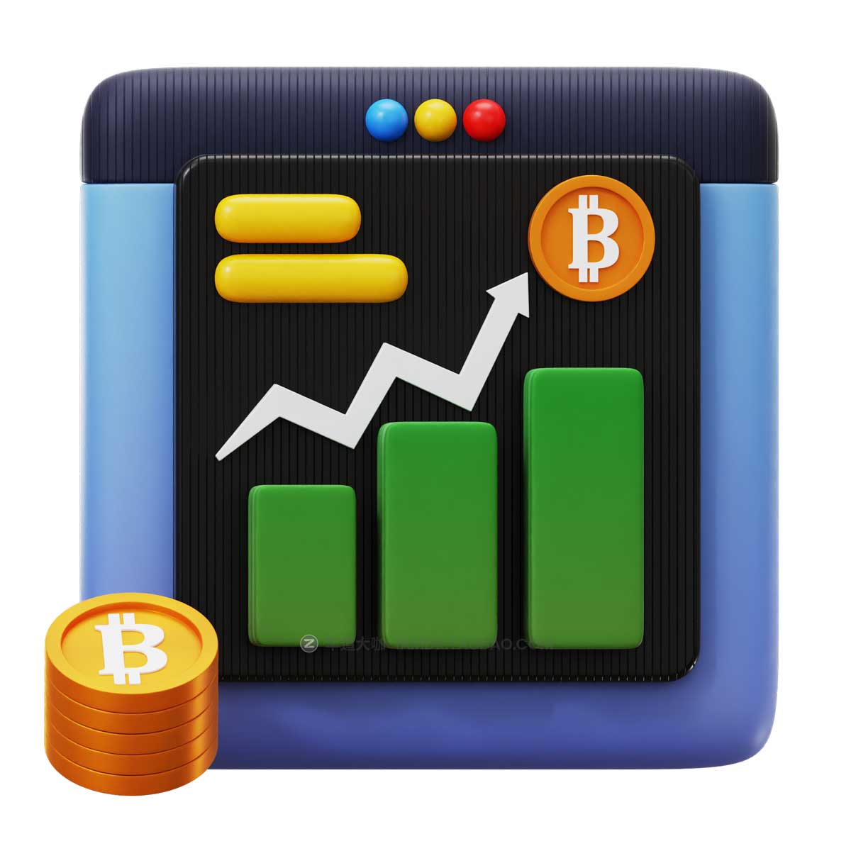 20款时尚加密货币比特币金融银行理财3D插画图标Icons设计素材 Crypto 3D Icon插图21