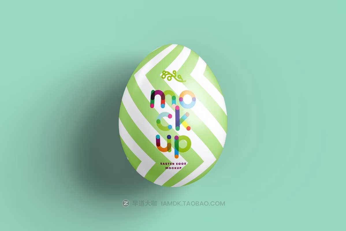 6款逼真复活节节日派对抽奖彩蛋设计PS智能贴图样机模板素材 Easter Eggs Mock-up插图1