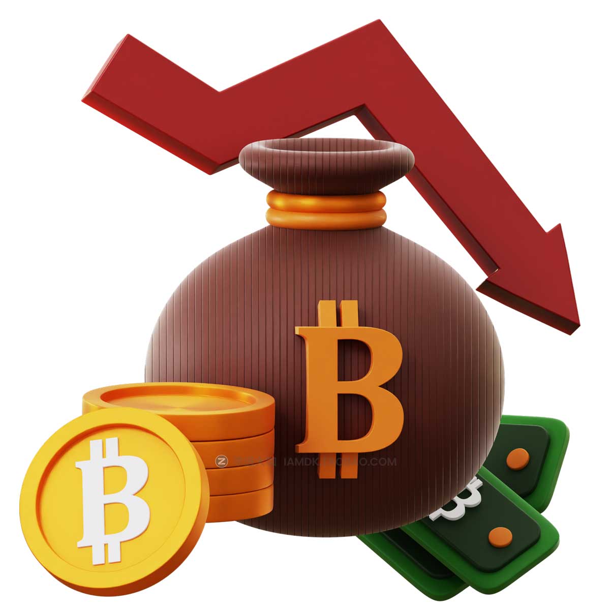 20款时尚加密货币比特币金融银行理财3D插画图标Icons设计素材 Crypto 3D Icon插图24