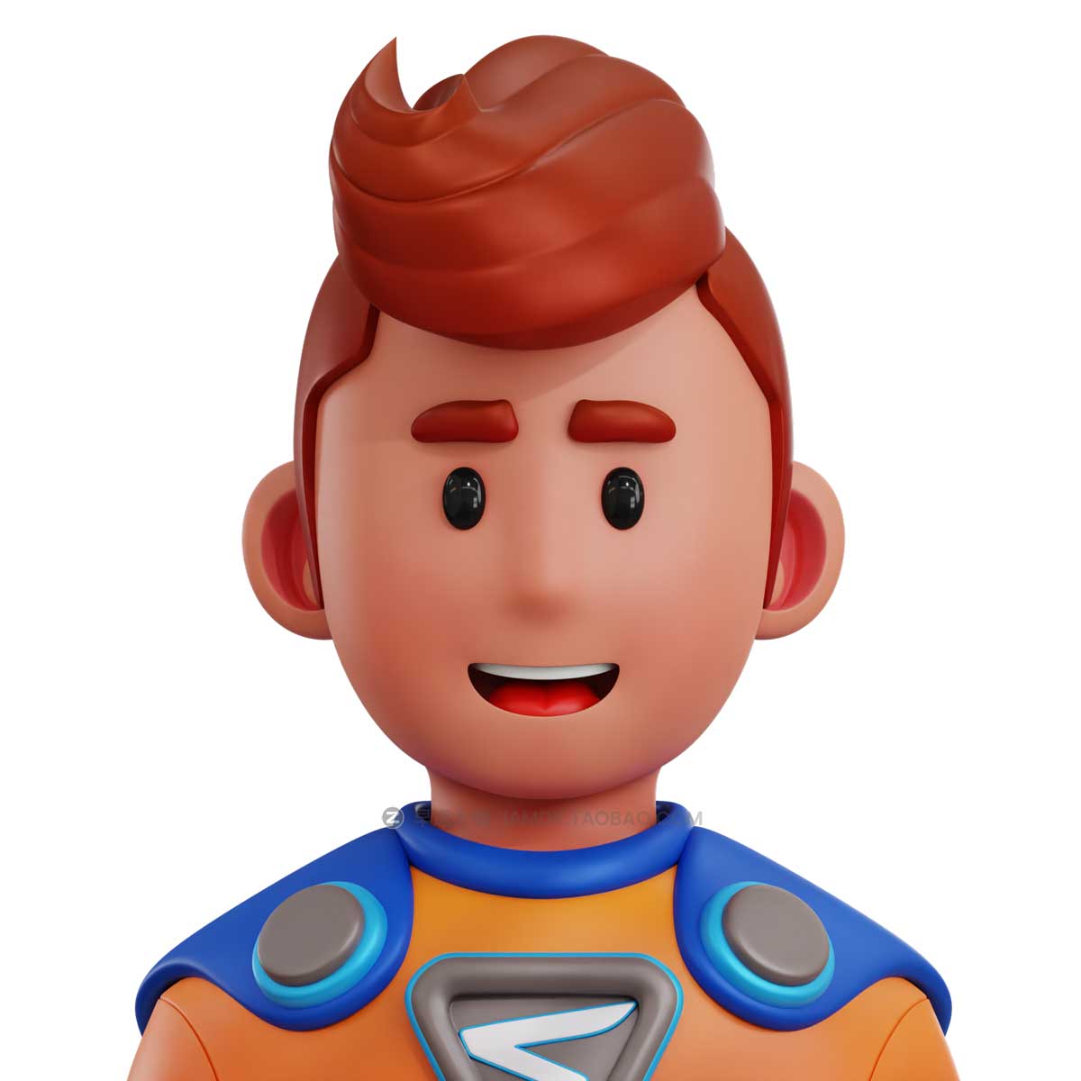 40款卡通有趣游戏超级英雄人物头像肖像3D图标Icons设计素材 Superhero Avatar 3D Icon插图31